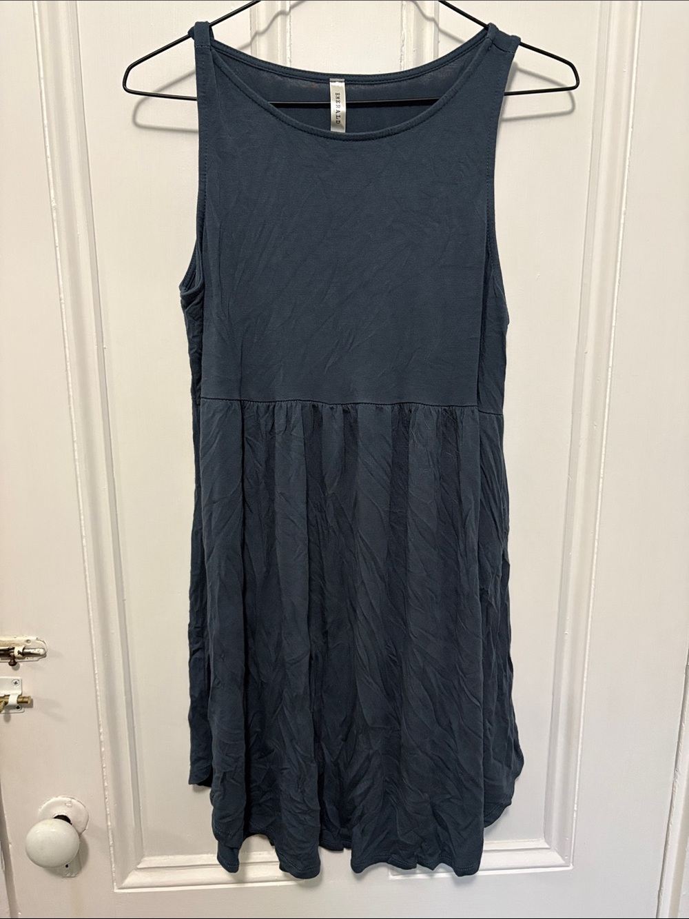 Emerald Navy Sleeveless Casual Twirl Dress